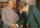 毛泽东尼克松握手照片， 抗美援朝实录视频